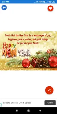 Happy New YearGreeting, Photo Frames, GIF, SMS android App screenshot 0