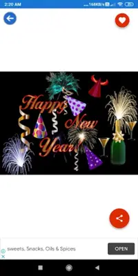 Happy New YearGreeting, Photo Frames, GIF, SMS android App screenshot 2