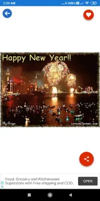 Happy New YearGreeting, Photo Frames, GIF, SMS android App screenshot 3